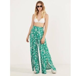 NWT Bershka Floral Wide Leg Pants